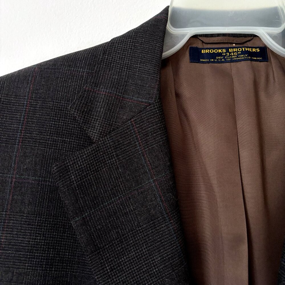 VTG Brooks Brothers 346 Sport Coat Size 42 Wool Blazer Suit Jacket Made in USA‎